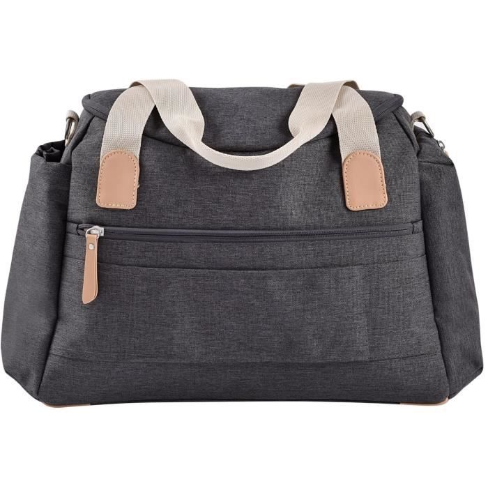 BEABA Diaper Bag - SYDNEY - Dark Heather Grey - Integrated Changing Area