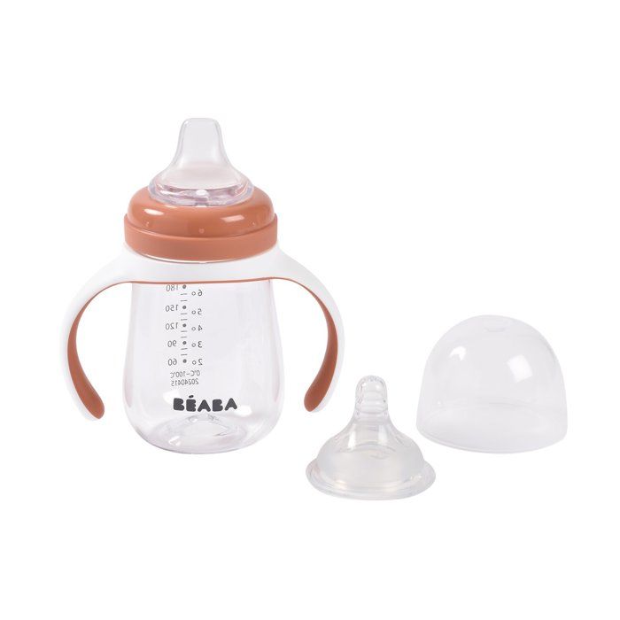 BEABA 2-in-1 Training Bottle - 210 ml - Terracotta