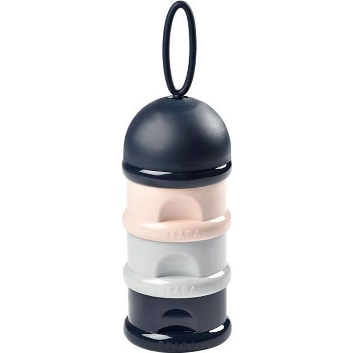 BÉABA - Stackable Milk Dispenser Box - 3 Compartments - Large Capacity - Pink