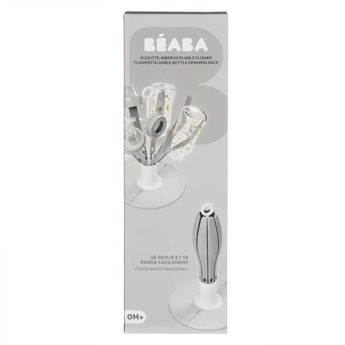 Béaba Egoutte Biberon Pliable Flower Grey