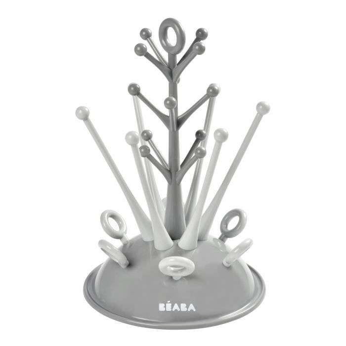 BEABA Tree-shaped Bottle Drainer - Holds up to 6 Bottles - Grey