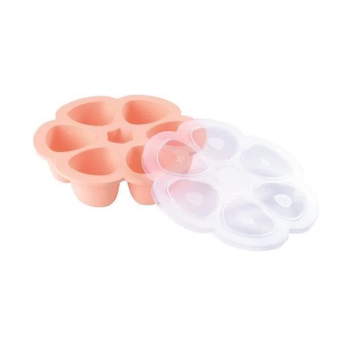 BEABA Premium Silicone Multi-Portion Containers, Heat Resistant, 6 x 150 ml, Pink