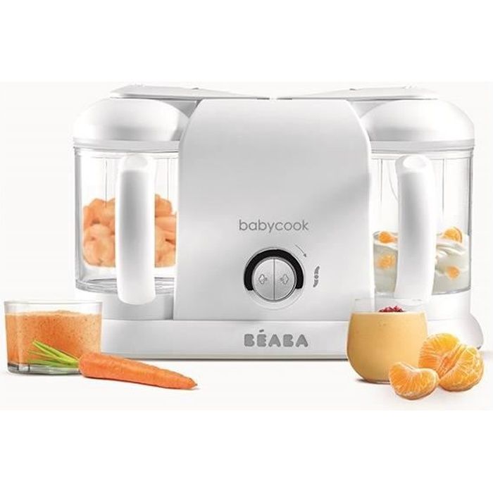 BÉABA - Babycook Duo - 4-in-1 Baby Food Maker - XXL 2200 ml - White