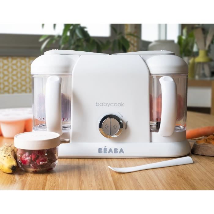 BÉABA - Babycook Duo - 4-in-1 Baby Food Maker - XXL 2200 ml - White