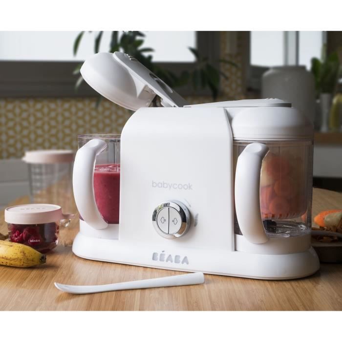 BÉABA - Babycook Duo - 4-in-1 Baby Food Maker - XXL 2200 ml - White