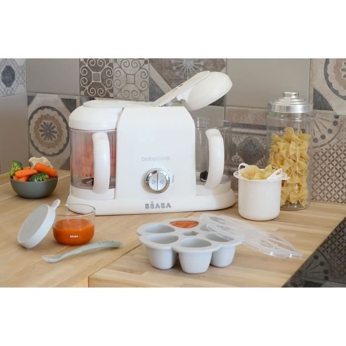 BÉABA - Babycook Duo - 4-in-1 Baby Food Maker - XXL 2200 ml - White