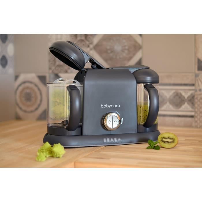 BÉABA - Babycook Duo - 4-in-1 Baby Food Maker - XXL 2200 ml - Dark Grey