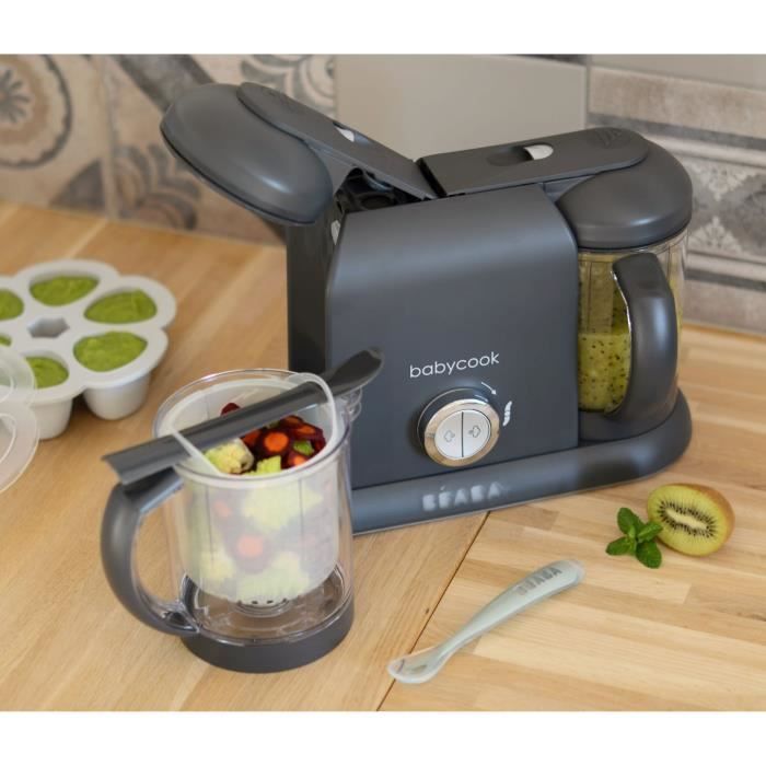 BÉABA - Babycook Duo - 4-in-1 Baby Food Maker - XXL 2200 ml - Dark Grey