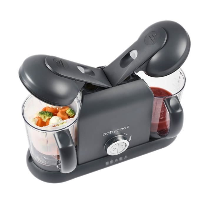 BÉABA - Babycook Duo - 4-in-1 Baby Food Maker - XXL 2200 ml - Dark Grey
