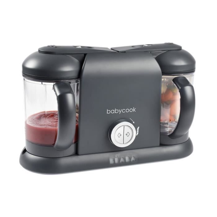 BÉABA - Babycook Duo - 4-in-1 Baby Food Maker - XXL 2200 ml - Dark Grey