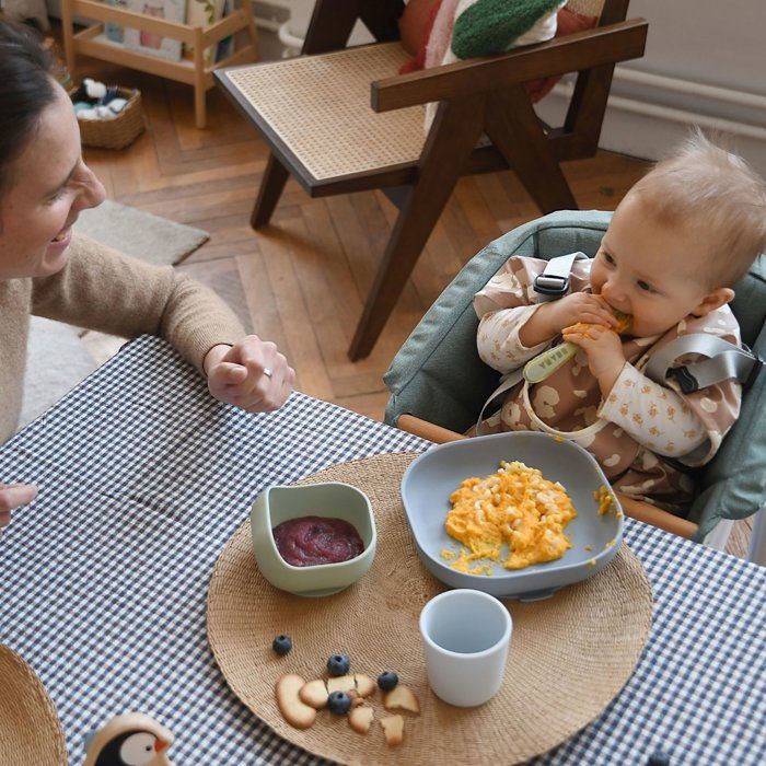 BEABA Meal Set - 4 Pieces - Silicone - Pebble