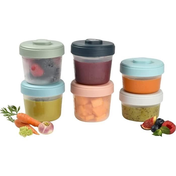 Clip-On Portion Set for Baby Food - Airtight, Sturdy Polypropylene Containers - Ideal for Storage and Transport