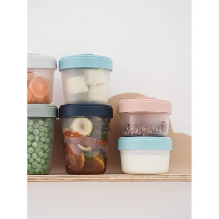 BÉABA - Lot 6 Portions Clip - 2eme Age - 250ml - 100% Hermetique - Empilables