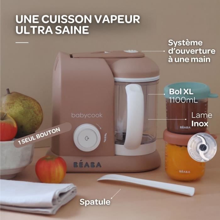 BÉABA - Babycook Solo - 4-in-1 Baby Food Maker - Praline