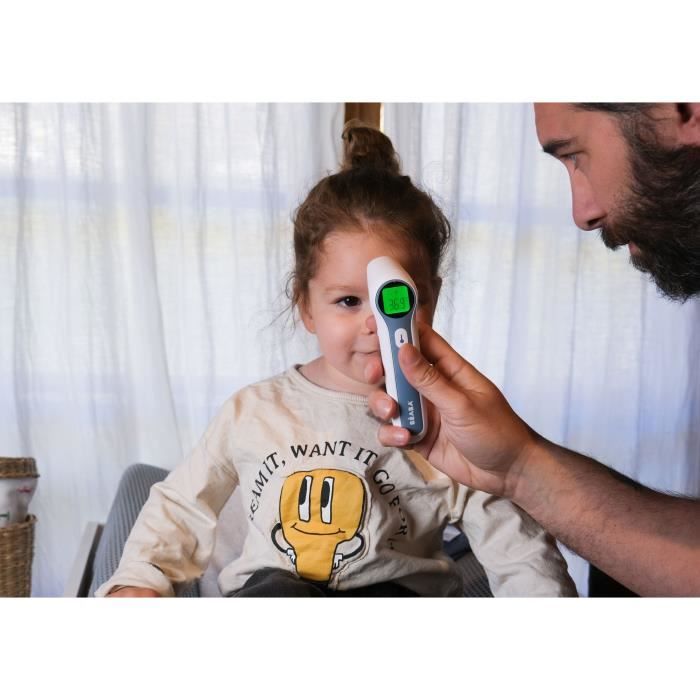 BÉABA Non-Contact Infrared Digital Thermometer - Forehead, Ear, Room Measurement - Fever Alert - Thermospeed