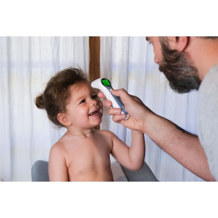 BÉABA Non-Contact Infrared Digital Thermometer - Forehead, Ear, Room Measurement - Fever Alert - Thermospeed