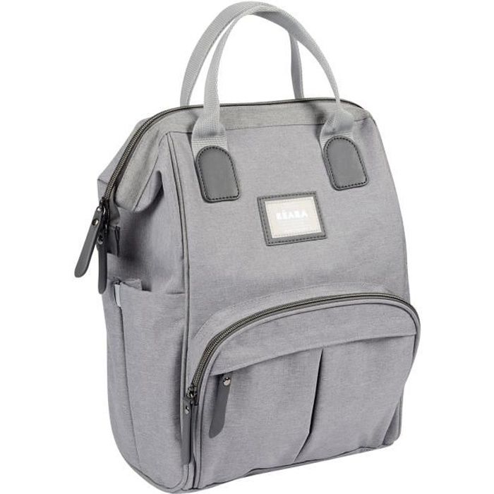 BEABA Wellington Baby Diaper Backpack, Large Capacity, Grey