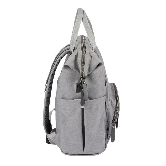 BEABA Wellington Baby Diaper Backpack, Large Capacity, Grey
