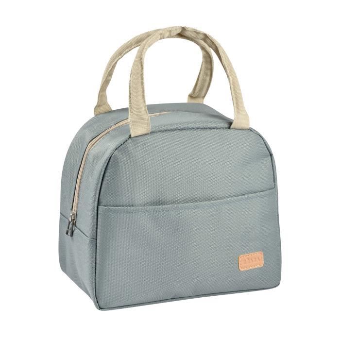 BEABA Insulated Lunch Bag - Sage Green - Keeps Food Hot or Cold - Large Capacity