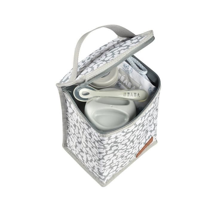 BEABA Cherry Blossom Insulated Lunch Bag - Keeps Food Warm or Cold - Large Capacity