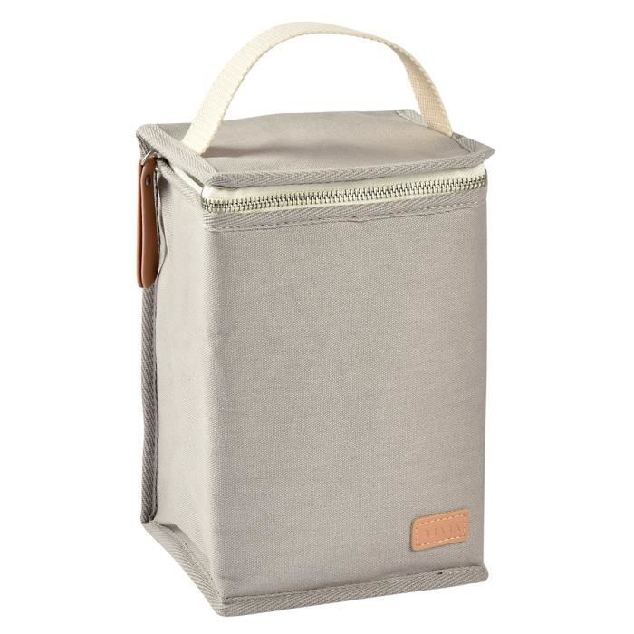 BEABA Insulated Baby Meal Bag - Pearl Grey - Keeps Meals Cool - Large Capacity