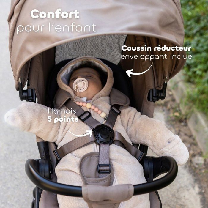 BEABA Stroller - Baby Cruiser 360° - 4 wheels - Pralin