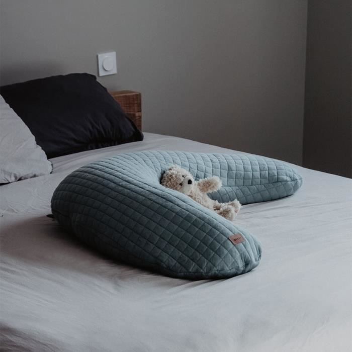 BÉABA Big Flopsy™ Maternity Pillow - Cotton Flower - 180 cm - Sage Green