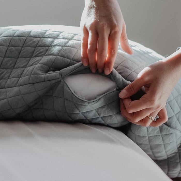 BÉABA Big Flopsy™ Maternity Pillow - Cotton Flower - 180 cm - Sage Green
