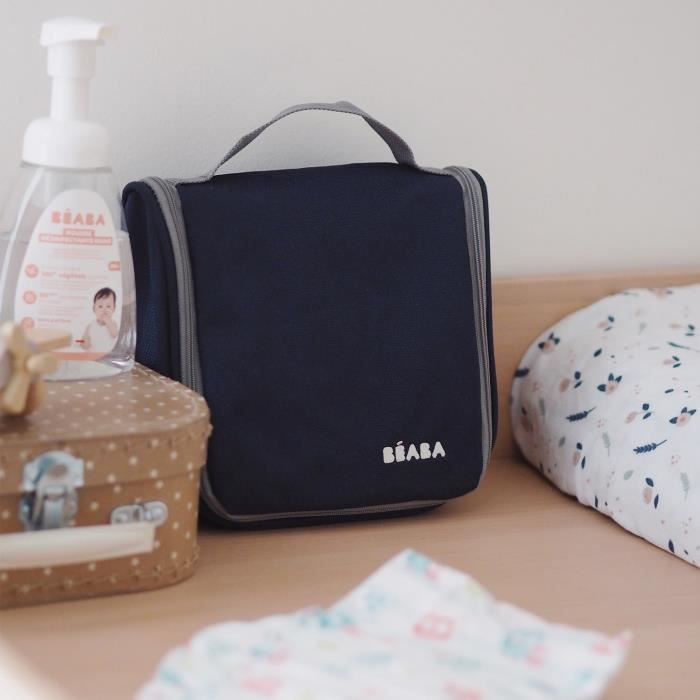 BÉABA Baby Toiletry Kit - 9 Accessories - Bath and Digital Thermometer - Night Blue
