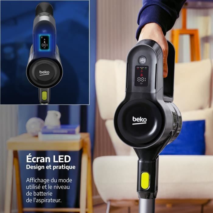 BEKO VRT84225VI Cordless Stick Vacuum Cleaner - 100 Air Watts - Up to 45 Min - Grey