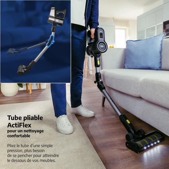 BEKO VRT84225VI Cordless Stick Vacuum Cleaner - 100 Air Watts - Up to 45 Min - Grey