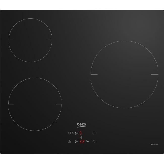 BEKO HIC63400 Ceramic Hob - 3 Burners - 60 cm - Touch Controls
