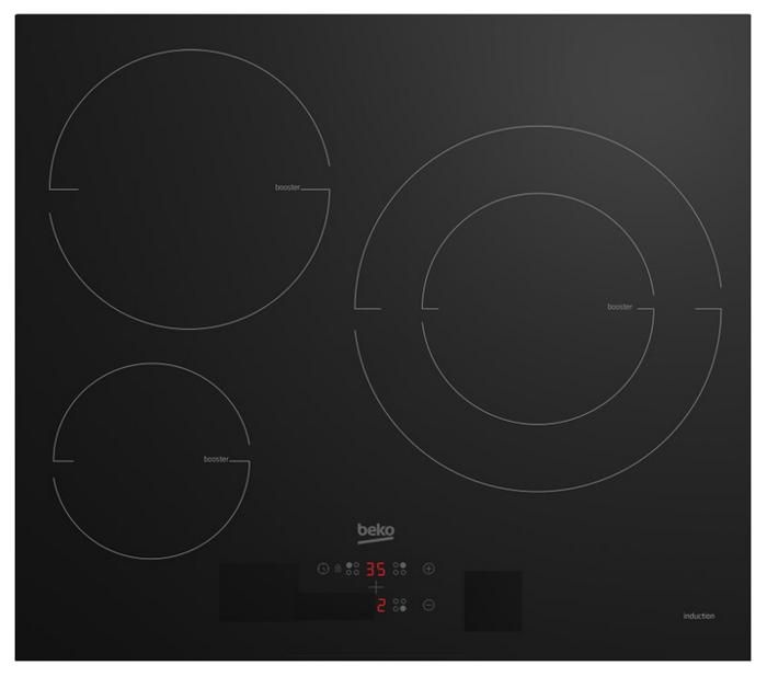 BEKO Induction Hob - 3 Burners - 60 cm - Black - HII63405MT