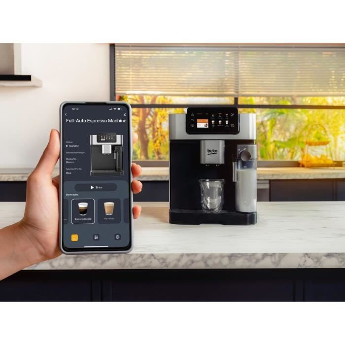 BEKO Coffee Machine - CEG7348X - 1350W - Integrated Grinder - Black/Silver
