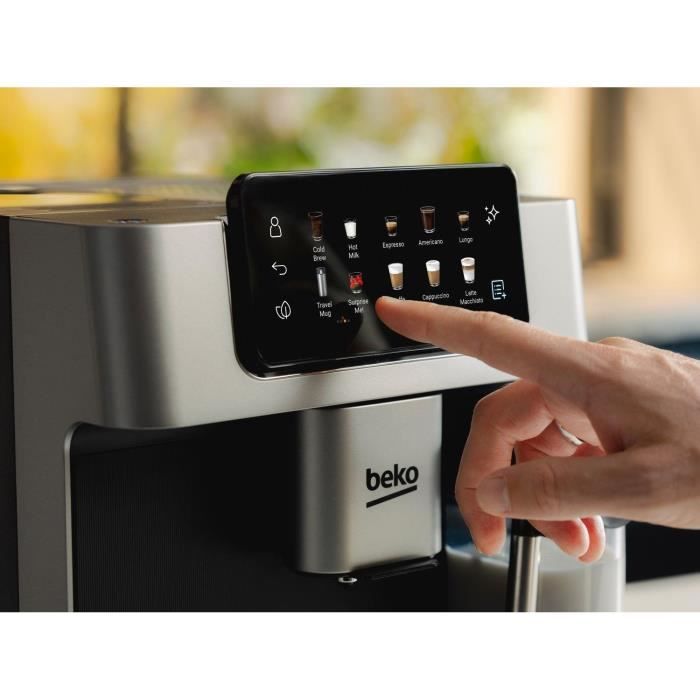 BEKO Coffee Machine - CEG7348X - 1350W - Integrated Grinder - Black/Silver