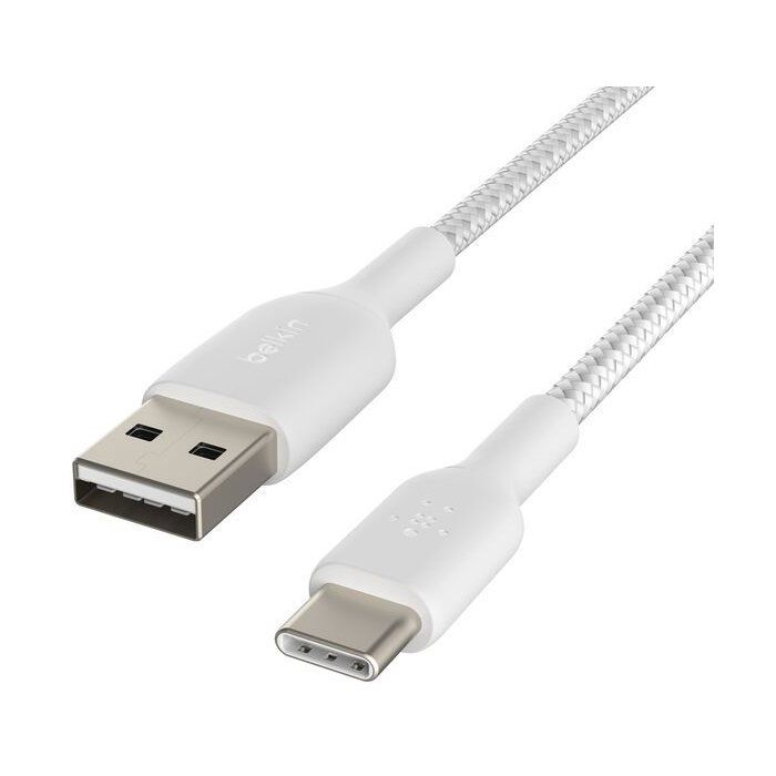 BELKIN Braided Cable - USB-C to USB-A - 0.15 m - White