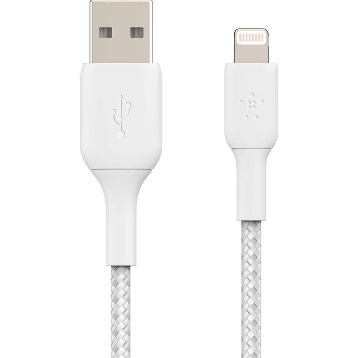 BELKIN Lightning to USB-A Braided Cable - 2 m - White