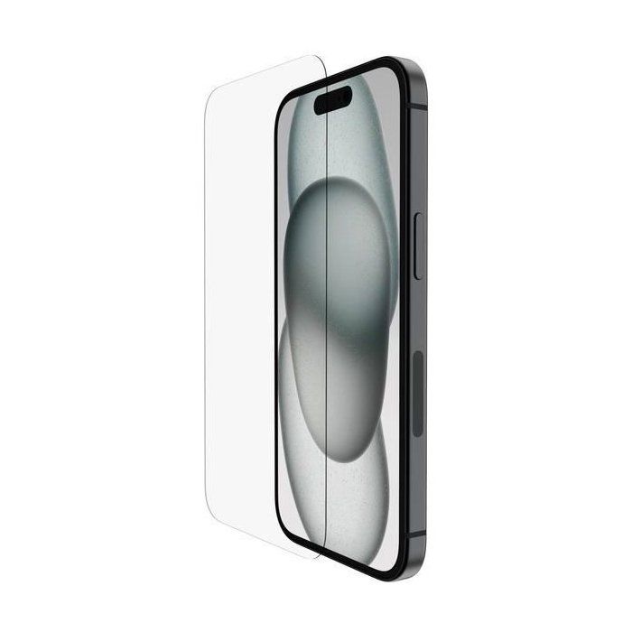 BELKIN Tempered Glass for iPhone 16/15/14 Pro - Antimicrobial Protection