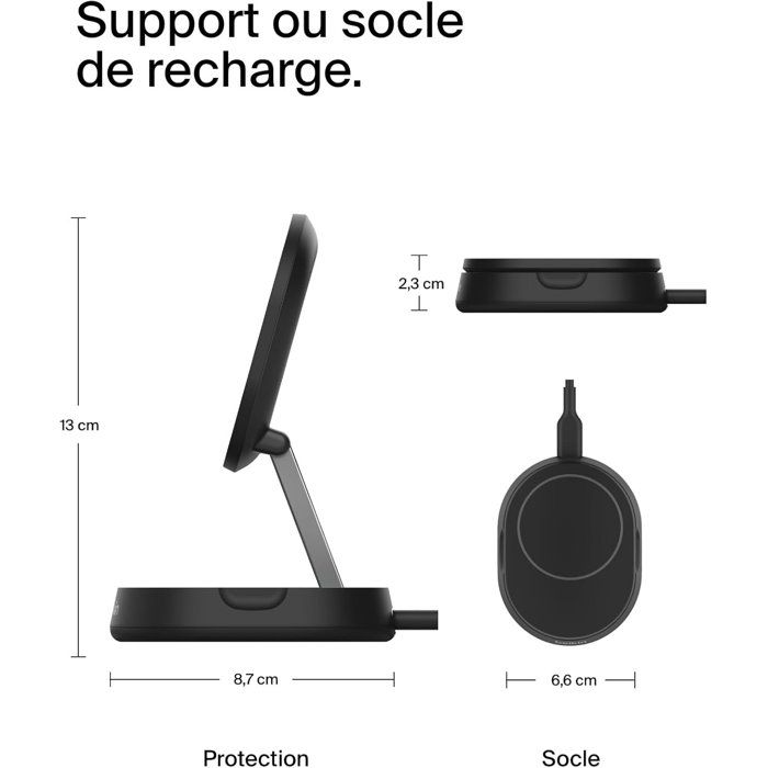 BELKIN Magnetic Charging Stand - Qi2 - 15W - Black