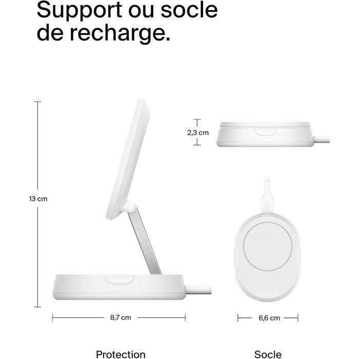 BELKIN Magnetic Charging Stand - Qi2 - 15W - White