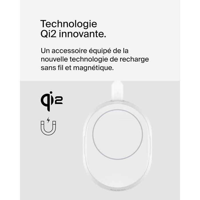 BELKIN Magnetic Charging Stand - Qi2 - 15W - White