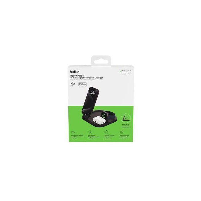 BELKIN Charging Cradle - Qi2 - 3-in-1 - Black