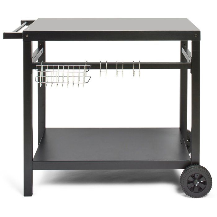 LIVOO Serving Cart - Metal Finish - 85 x 50 cm Tray - For 2,3 or 4 Burner Griddles GS130