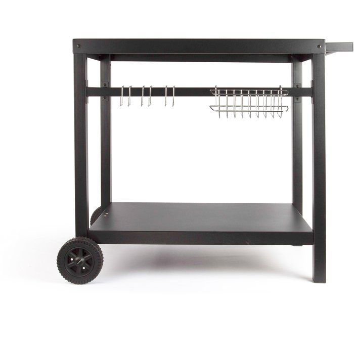 LIVOO Serving Cart - Metal Finish - 85 x 50 cm Tray - For 2,3 or 4 Burner Griddles GS130