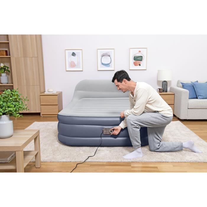 BESTWAY Inflatable Bed - Tritech SleekFlow - 2-Person - 226 x 152 x 84 cm - Integrated Pump