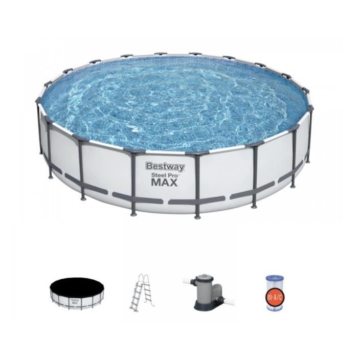 Bestway STEEL PRO MAX POOLS Round Above Ground Tubular Pool Kit - Ø5.49 x 1.22 m