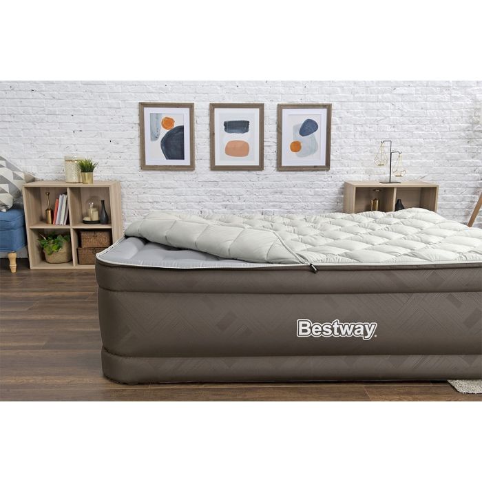 Matelas gonflable - BESTWAY - Tough Guard Fortech - 2 places - Pompe électrique - 350 kg de charge