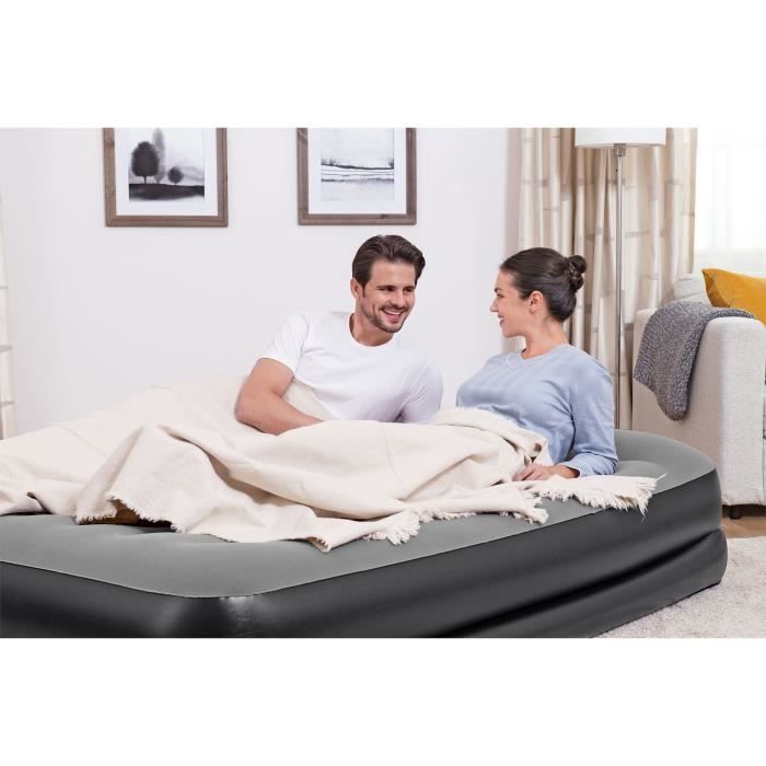 BESTWAY Inflatable Bed - Tritech 2P - 203x152x46 cm - Integrated Electric Pump 2-person