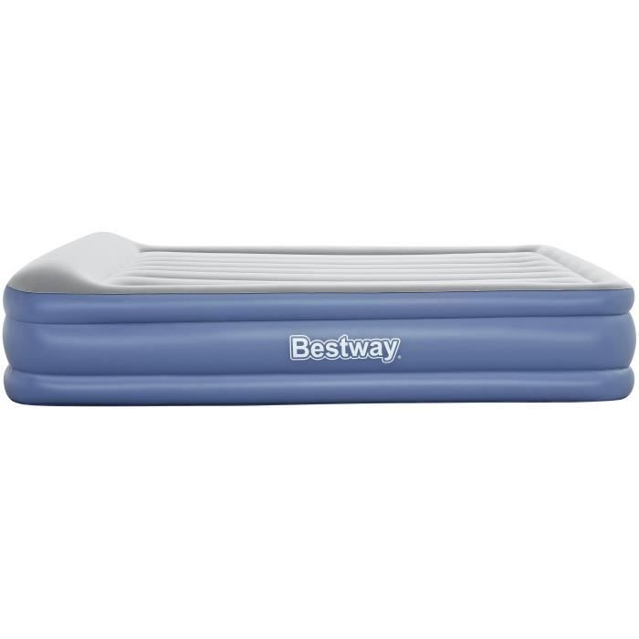 BESTWAY Tritech Double Inflatable Bed - 203x152x46 cm - 300 kg - Inflates in 4 Minutes