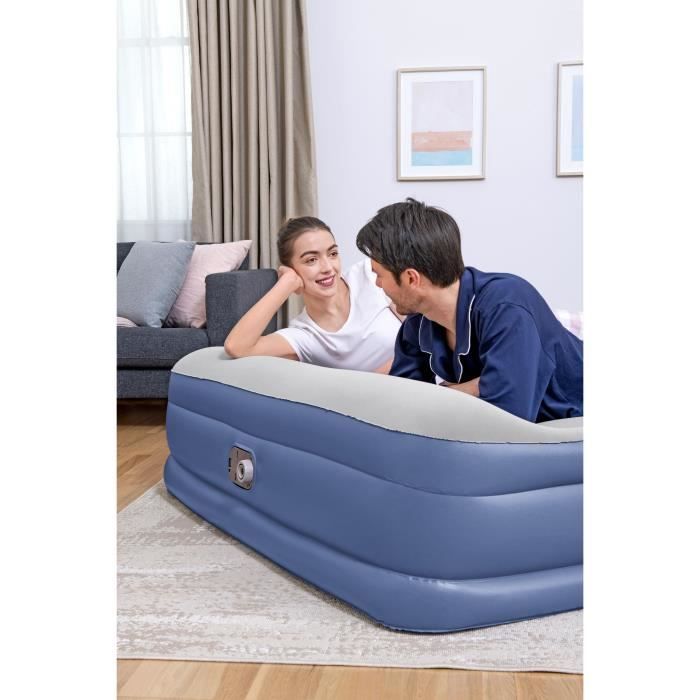 BESTWAY Tritech Double Inflatable Bed - 203x152x46 cm - 300 kg - Inflates in 4 Minutes